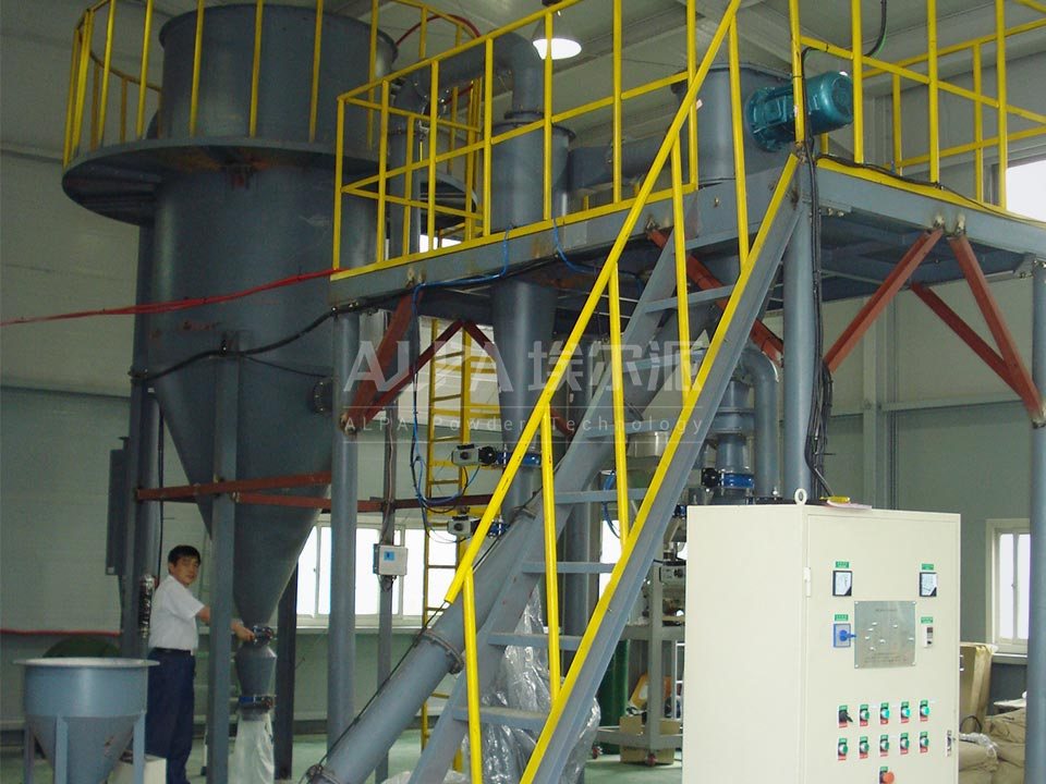 Zinc oxide powder classification production line